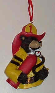 Resin Firefighter Ornament