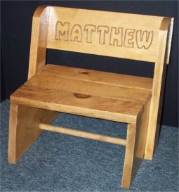 Child Bench with Routed N